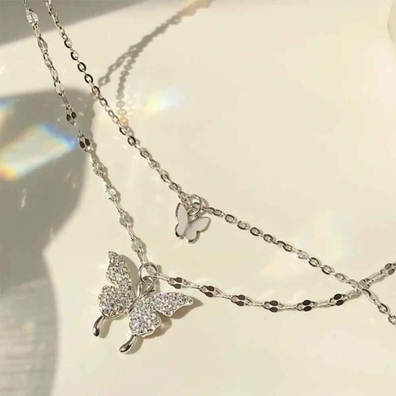 Silver Butterfly Necklace